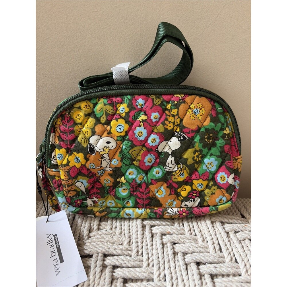 Vera Bradley Snoopy Peanuts Garden Mini Belt Bag Fanny Pack Travel Purse NWT
